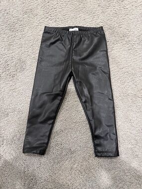 Splendid Black Faux Leather Leggings - 12-18 months